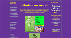 Desktop Screenshot of newdemocracyworld.org